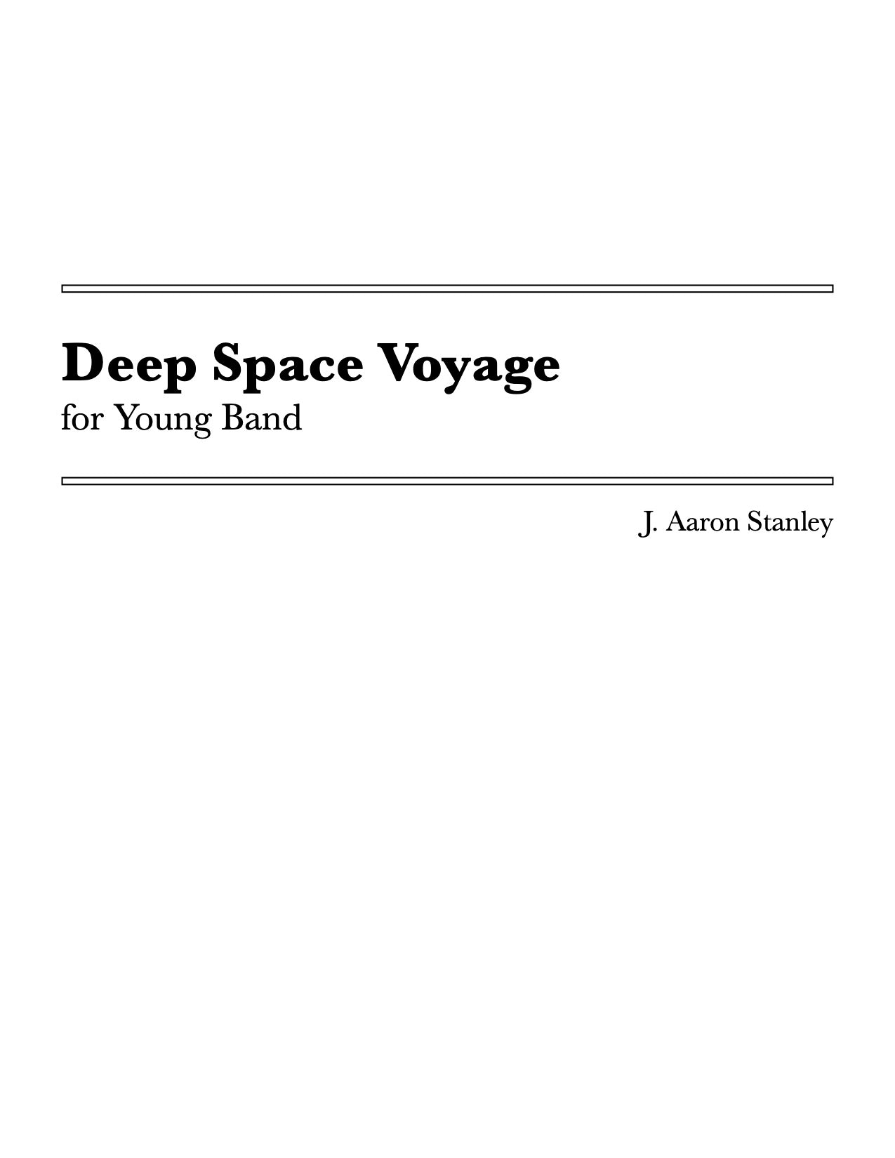 Deep Space Voyage for Young Band (Grade 1.5)