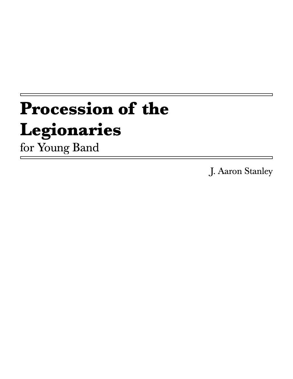 Procession of the Legionaries for Young Band (Grade 1.5)