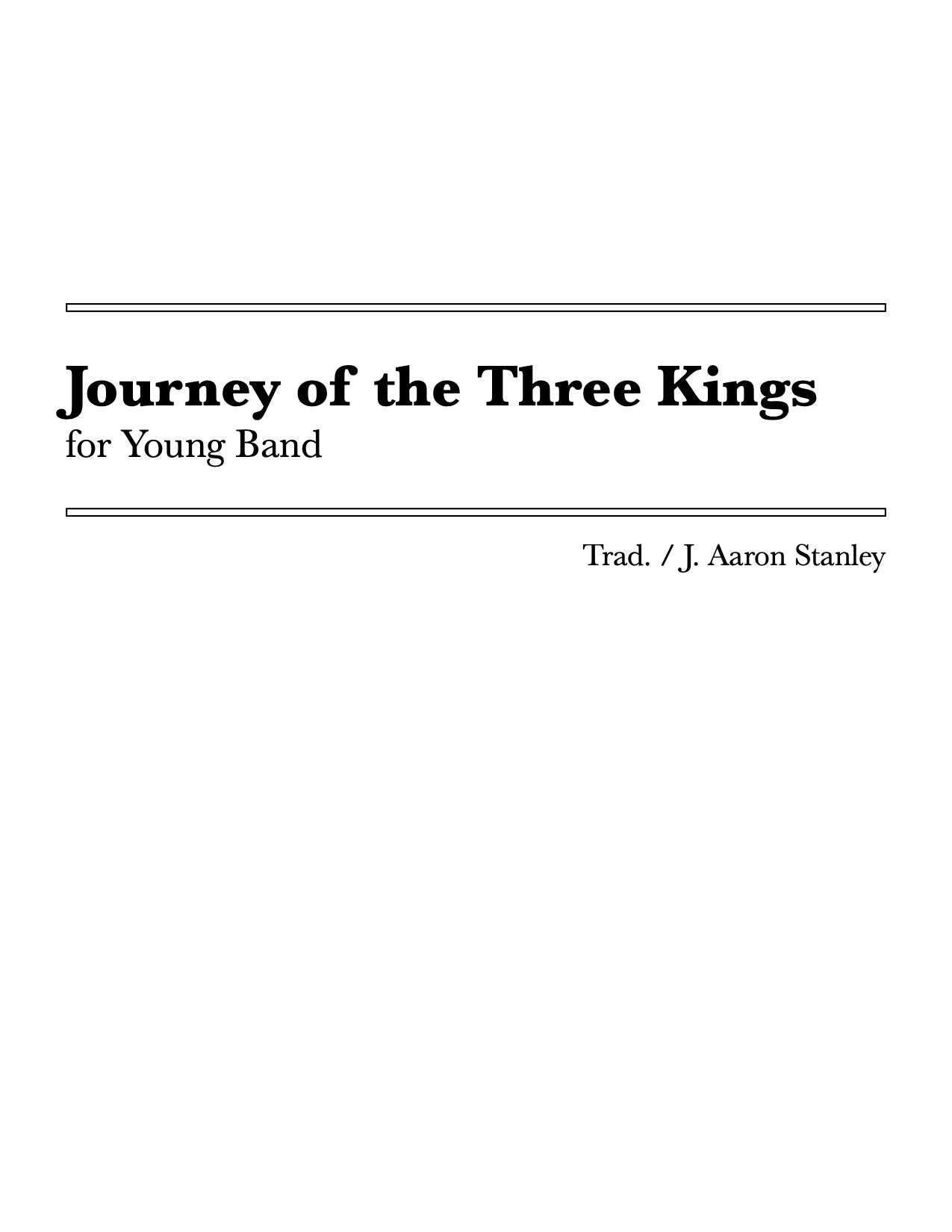 Journey of the Three Kings for Young Band (Grade 1.5)