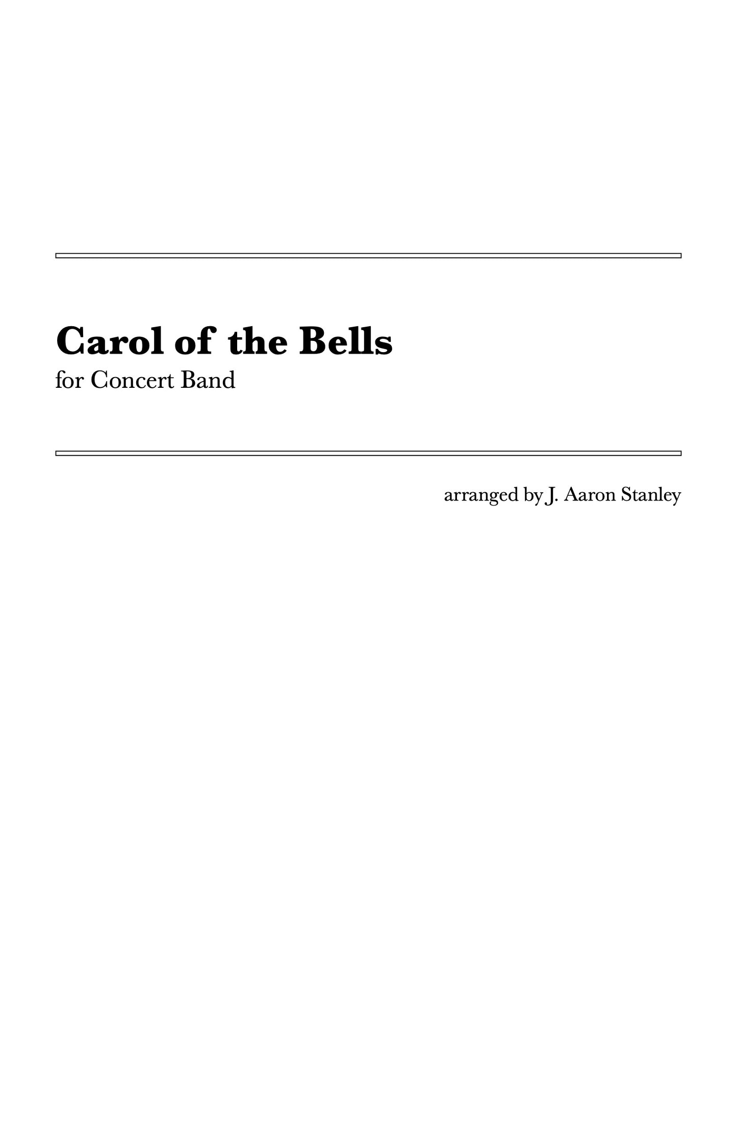 Carol of the Bells for Concert Band (Grade 3)